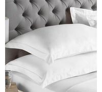 Riva Paoletti - Federa Oxford di qualità, 200 Fili, 100% Percalle, Lavabile in Lavatrice, 50 x 75 cm, Cotone Bianco, 50 x 75 cm