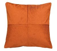 Riva Paoletti Infinity Feather Cuscino Pieno - Rust Orange - Geometrico A Coste Tessuto - Knife Bordatura - 100% Caso Poliestere - Lavabile In Lavatrice - 45 X 45 Cm (90" X 90" Pollici) - Progettato N