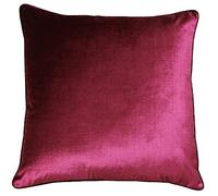 Riva Paoletti Luxe in Velluto per Cuscino, in Poliestere, Colore: Rosso, 55 x 1 x 55 cm