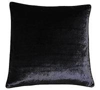 Riva Paoletti Luxe Velvet 55X55 C/Case Black, Poliestere, Nero, 55x55cm