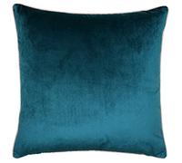 Riva Paoletti Meridian Grande Cuscino Quadrato Cover- Paoletti Meridian, Black-Contrasting Oro Bordi tubolari, Giallo, 55 x 55 cm, Poliestere, Teal/Blush, 55 x 55 cm