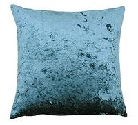 Riva Paoletti Verona Poliestere Cuscino Pieno Di Piazza - Teal Blue - Vellutato - Crushed Velvet Look - Nascosto Zip Design - 100% Poliestere Caso - 55 X 55Cm (22" X 22" Pollici) - Progettato Nel Regn