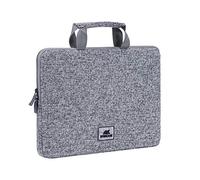 RIVACASE Borsa per computer portatile fino a 13,3 pollici, impermeabile e ultraleggera, borsa a tracolla compatta per uomo e donna (grigio chiaro)