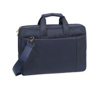 Rivacase, Borsa per laptop a 2 scomparti da 13,3” con tracolla rimovibile, Blu