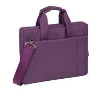 Rivacase, Borsa per laptop a 2 scomparti da 13,3” con tracolla rimovibile, Viola