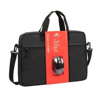 Rivacase Bundle Borsa Per Notebook Nera 15.6 + Mouse Wireless