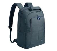 Rivacase Zaino per laptop da 22 l a 16 pollici, grande zaino per notebook, spazioso bagaglio a mano con trolley di fissaggio per uomo e donna, università o scuola, Blu scuro, 31 x 46 x 18 cm