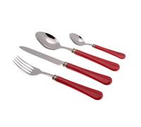 Rivadossi Giulietta Rosso - Set di Posate per 6 Persone, 24 Pezzi - 100% Made in Italy, Artigianalità e Design - Acciaio Inox 18/10