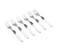 Rivadossi Sandro 4006FOD03 Set di Forchettine da Dolce, 6 Pezzi-Venezia-100% Made in Italy, Artigianalità e Design, Acciaio Inox 18/10, Trasparente