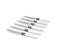 Rivadossi Sandro 4306COT03 Set di Coltelli da Tavola, 6 Pezzi - Laura - 100% Made in Italy, Artigianalità e Design, Acciaio Inox 18/10,Bianco