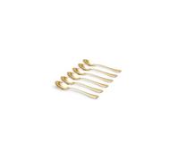 Rivadossi Sandro 4706CAF02 Set di Cucchiaini caffè, 6 Pezzi-Serena-100% Made in Italy, Artigianalità e Design, Acciaio Inox 18/10, Oro