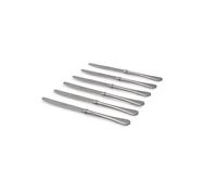 Rivadossi Sandro 4706COT20 Set di Coltelli da Tavola, 6 Pezzi - Serena - 100% Made in Italy, Artigianalità e Design, Acciaio Inox 18/10,Acciaio
