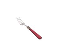 Forchetta tavola ELENA Set di 6 Pezzi in acciaio 18.10 AISI430 Lunghezza 26 cm manico in Polimetilmetacrilato PMMA con ghiera metallica lavabile in lavastoviglie Bordeaux bordeaux