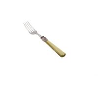 Rivadossi Sandro 9306FOT16 Set di Forchette da Tavola, 6 Pezzi-Elena-100% Made in Italy, Artigianalità e Design, Acciaio Inox 18/10, Verde Oliva