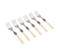Rivadossi Sandro 9606FOD12 Set di Forchettine da Dolce, 6 Pezzi - Penelope - 100% Made in Italy, Artigianalità e Design, Acciaio Inox 18/10,Avorio
