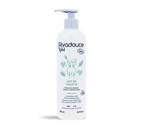 Rivadouce BIO, latte da toilette per neonati biologici, 500 ml, senza risciacquo, pulisce e nutre dolcemente il bambino, delicato profumo di fiori di orza e vaniglia