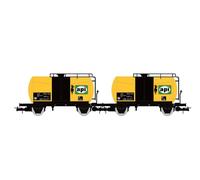 RIVAROSSI 1/87 H0 FS 2 UNIT PACK AXLE TANK WAGON API EP IV CARRO MERCI TRENO