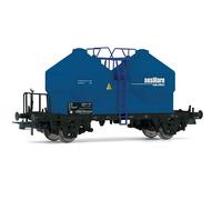 RIVAROSSI 1/87 MODELLISMO FERROVIARIO FS 2 CARRO MERCI ASSI SILO DOMES MODELLINO