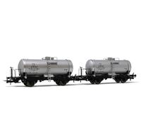 Rivarossi FS 2-UNIT PACK 2-AXLES WAGONS BIG TANK MONTECATINI LIVERY EP.III 1:87