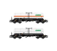 Rivarossi FS 2-UNIT PACK GAS TANK WAGON 4 AXLES ZAGS ZAS SOGETANK EP.V 1:87