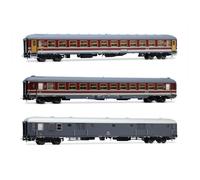 Rivarossi FS 3 CARROZZE ,2a CLASSE, 2a CLASSE, BAGAGL. ALPEN-EXPRESS EP.IVb 1:87
