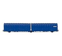 Rivarossi HR6569 - Carro telonato a 3 assi Las, livrea blu, “Ausiliare&rdq