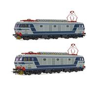 RIVAROSSI HR2875S E633 206 + E633 209 livrea blu/grigio origine DCC SOUND