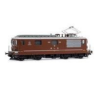 Rivarossi HR2959S BLS, Re 4/4 181 'Interlaken' lungo con figurina del pilota, logo e numero con spesse decalcomanie cromate, ep; iV, con decoder DCC Sound Locomotiva elettrica