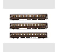 Rivarossi HR4326 - Set 3 carrozze livrea castano isabella di epoca III - Art. HR