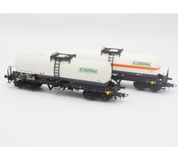 RIVAROSSI HR6513 Scala HO Set due carri cisterna FS Sogetank epoca V