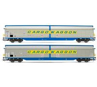 RIVAROSSI HR6599 DB Set 2 carri pareti scorrevoli in livrea argento Cargowaggon