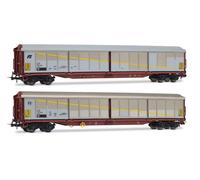 RIVAROSSI HR6673 Scala HO Set due carri chiusi tipo Habils con logo FS epoca V