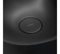 rivea coperchio di ricambio rotondo della valvola di scarico, BR0101BM, Universal nero opaco [Lavabi > Ricambi Lavabo]