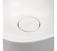 rivea coperchio di ricambio rotondo della valvola di scarico, BR0101WM, Universal bianco opaco [Lavabi > Ricambi Lavabo]