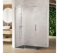 rivea Dia anta scorrevole 2 parti per ingresso ad angolo, pannello laterale o nicchia La: 140 A: 200 cm, battuta sinistra, BR0634CR, Dia [Box Doccia > Porte Scorrevoli]