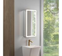 rivea Dia armadietto a specchio La: 40 cm con 1 anta battuta a sinistra, con illuminazione, per la Svizzera, BR0542MI, Dia [Armadietti a Specchio > Armadietti a Specchio]