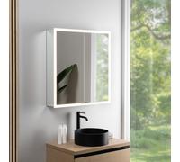 rivea Dia armadietto a specchio La: 80 cm con 2 ante, con illuminazione su tutto il perimetro, per la Svizzera, BR0545MI, Dia [Armadietti a Specchio > Armadietti a Specchio]