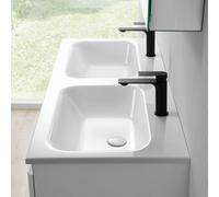 rivea Dia lavabo integrato ultrapiatto La: 121 A: 14,2 P: 51,5 cm, BR0052WH, Dia bianco [Lavabi > Lavabi Doppi]