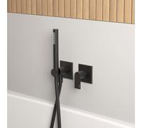 rivea Dia miscelatore monocomando con set doccia, BR2068MB, Dia nero opaco [Rubinetteria Bagno > Rubinetteria Vasca]