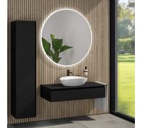 rivea Dia mobile La: 120 cm con 1 scomparto estraibile, lavabo La: 60 cm bianco opaco, con specchio illuminato Kanya, BR0536WM+BR0029BM+BN0404BM+BR2029MI, Dia [Mobili da Bagno > Set Mobili da Bagno]