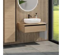 rivea Dia mobile La: 80 con 1 scomparto estraibile, lavabo La: 60 cm bianco, BR0527WH+BR0027SO+BR0002SO, Dia [Mobili da Bagno > Mobili con Lavabo Integrato]