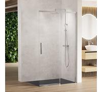 rivea Dia porta scorrevole 2 parti per ingresso ad angolo, pannello laterale o nicchia La: 100 A: 200 cm, battuta destra, BR0637CR, Dia [Box Doccia > Porte Scorrevoli]