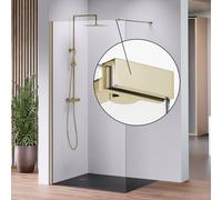 rivea Dia ricambio adattatore vetro per asta di stabilizzazione, BL001418BG, Dia oro spazzolato [Box Doccia > Accessori per Cabine Doccia]
