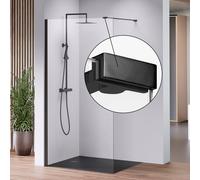 rivea Dia ricambio adattatore vetro per asta di stabilizzazione, BL001418BM, Dia nero opaco [Box Doccia > Accessori per Cabine Doccia]