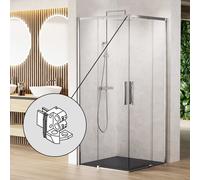 rivea Dia ricambio connettore angolare con fori, BL001805GR, Dia grigio [Box Doccia > Accessori per Cabine Doccia]