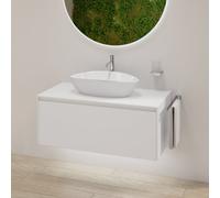 rivea Dia soleado mobile La: 100 cm con 1 scomparto estraibile, lavabo bianco,, BR0536WH+BR0107WM, Dia soleado [Mobili da Bagno > Mobili con Lavabo Integrato]