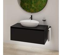 rivea Dia soleado mobile La: 100 cm con 1 scomparto estraibile, lavabo bianco opaco,, BR0536WM+BR0107BM, Dia soleado [Mobili da Bagno > Mobili con Lavabo Integrato]