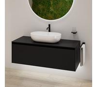 rivea Dia soleado mobile La: 100 cm con 1 scomparto estraibile, lavabo La: 60 cm bianco,, BR0527WH+BR0107BM, Dia soleado [Mobili da Bagno > Mobili con Lavabo Integrato]