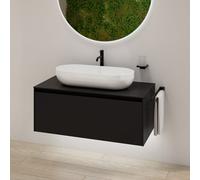 rivea Dia soleado mobile La: 100 cm con 1 scomparto estraibile, lavabo La: 75 cm bianco,, BR0528WH+BR0107BM, Dia soleado [Mobili da Bagno > Mobili con Lavabo Integrato]