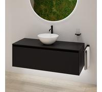 rivea Dia soleado mobile La: 120 cm con 1 scomparto estraibile, lavabo Ø 38 bianco opaco,, BR0531WM+BR0108BM, Dia soleado [Mobili da Bagno > Mobili con Lavabo Integrato]
